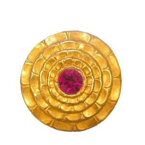 Pink and Gold Brooch